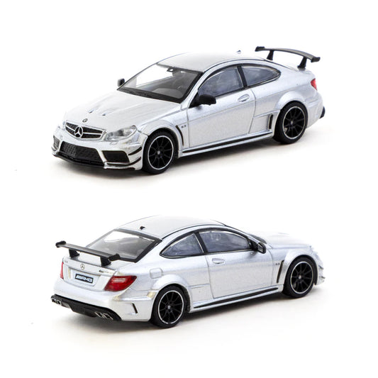 Tarmac Works Mercedes-Benz C 63 AMG Coupe Black Series Silver (1:64)