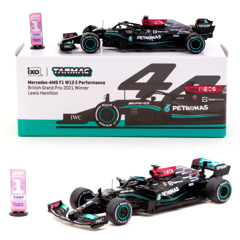 Tarmac Works Mercedes-AMG F1 W12 British GP 2021 Hamilton #44 (1/64)