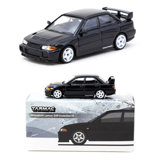 Tarmac Works Mitsubishi Lancer GSR Evolution III Black (1:64 Scale)