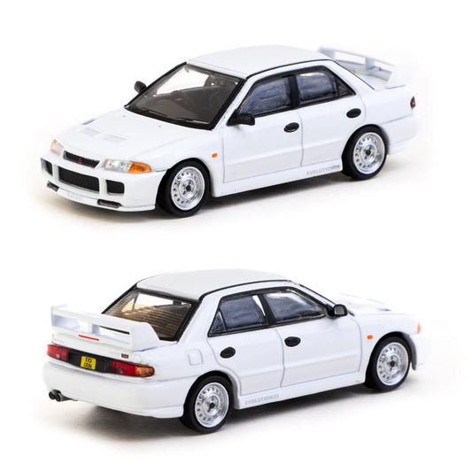 Tarmac Works Mitsubishi Lancer RS Evolution III White (1:64 Scale)