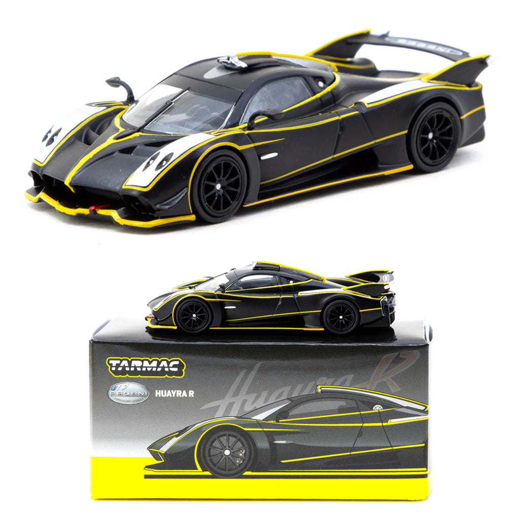 Tarmac Works Pagani Huayra R Matt Black / Silver (1:64 Scale)