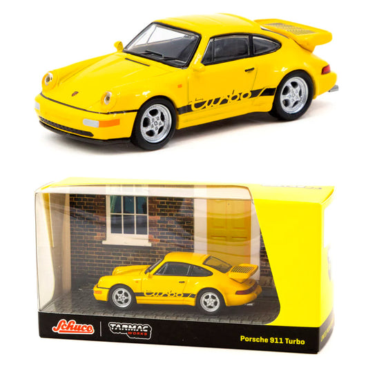 Tarmac Works X Schuco Porsche 911 Turbo Yellow (1/64)
