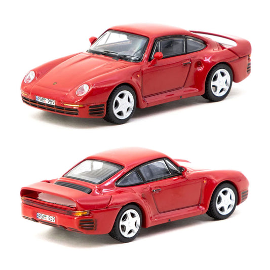 Tarmac Works X IXO Models Porsche 959 Red (1:64 Scale)