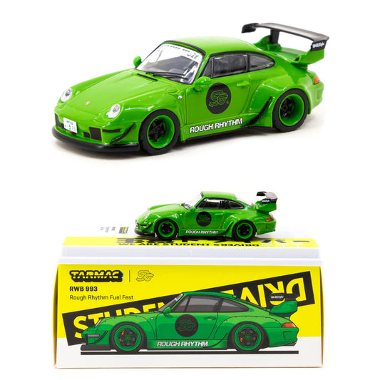 Tarmac RWB 993 Rough Rhythm Fuel Fest Student Driver Green (1:64)