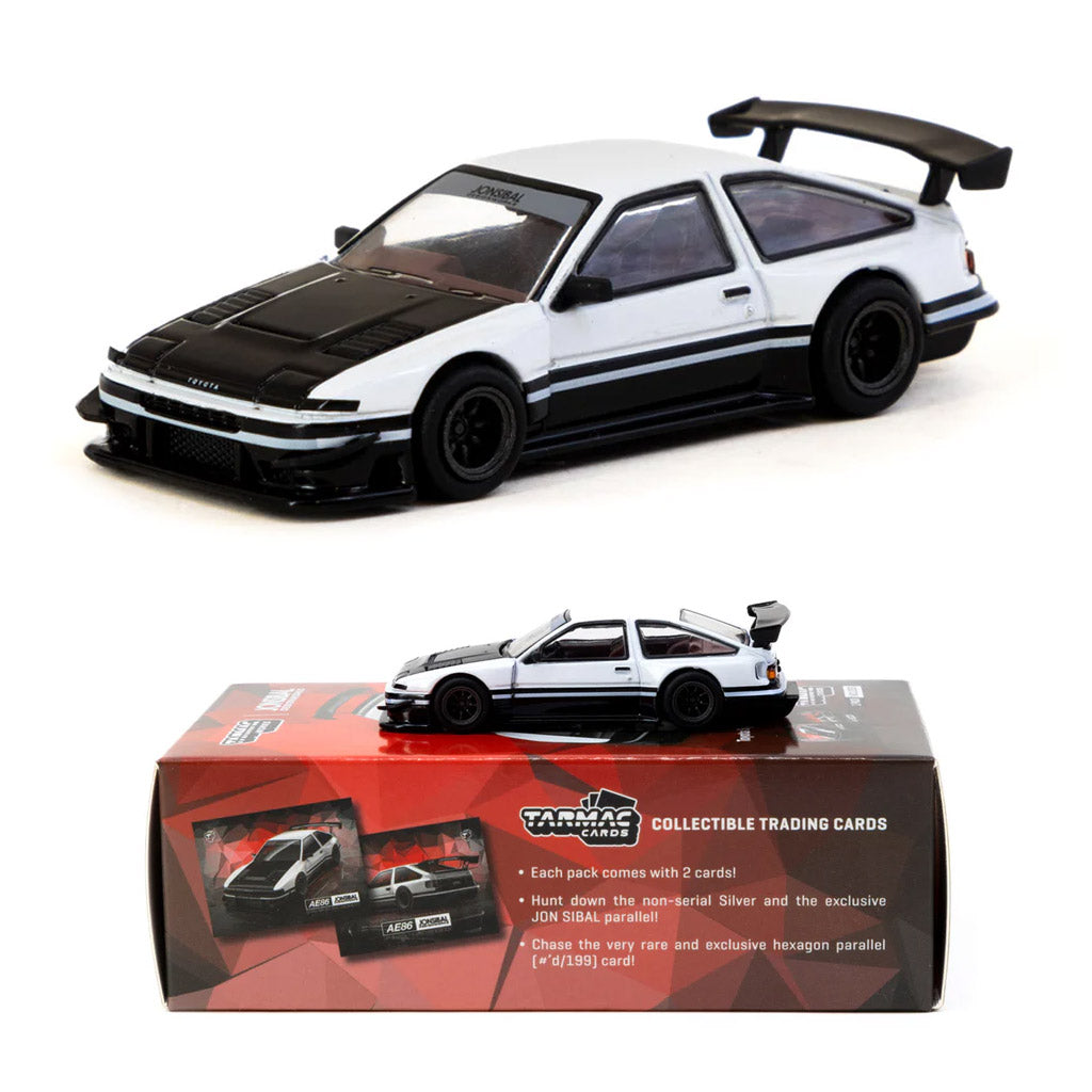 Tarmac Works Toyota Sprinter Trueno AE86 Widebody White / Black (1:64)