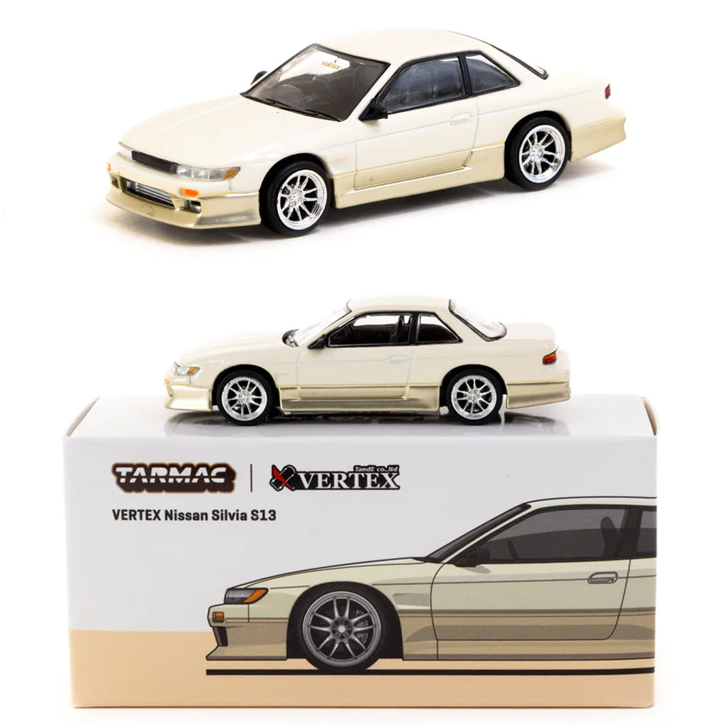 Tarmac Vertex Nissan Silvia S13 White / Gold (1:64)