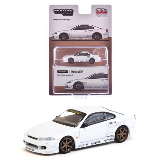 Tarmac Vertex Nissan Silvia S15 White Metallic (1:64) (Blister Pack)