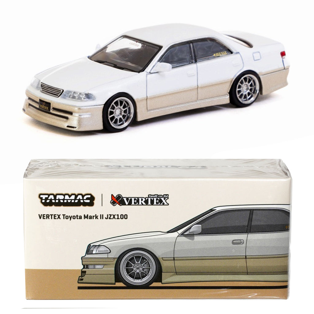 Tarmac Vertex Toyota Mark II JZX100 White Metallic (1:64)