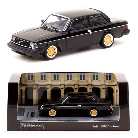 Tarmac Works Volvo 242 Custom Black (1/64)
