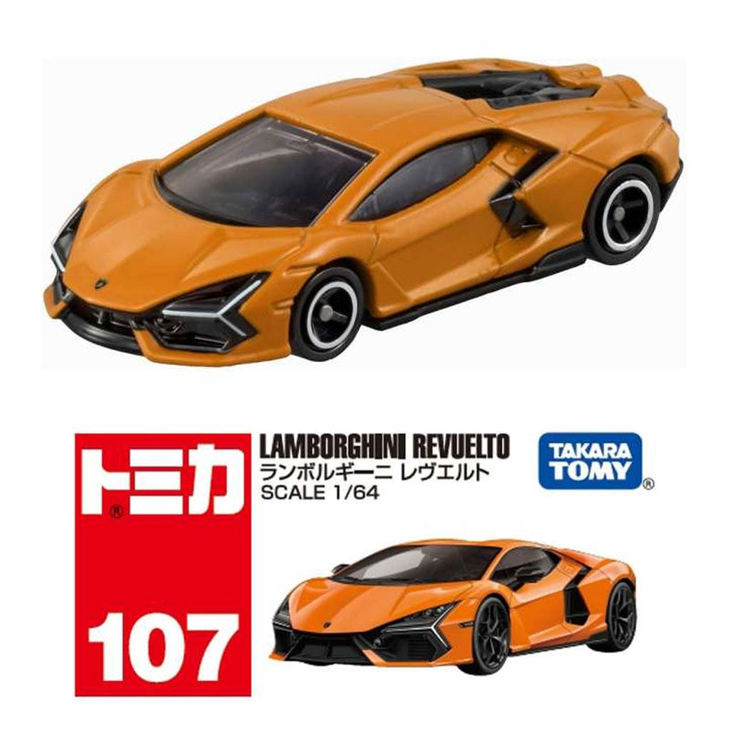 Tomica Lamborghini Revuelto Orange (No 107) (1:64 Scale) Takara Tomy