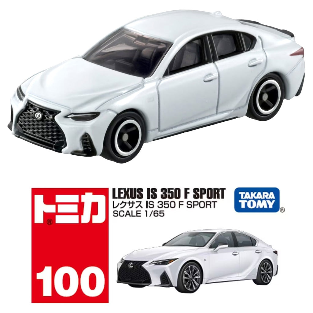 Tomica Lexus IS 350 F Sport White (No 100) (1:65 Scale) Takara Tomy