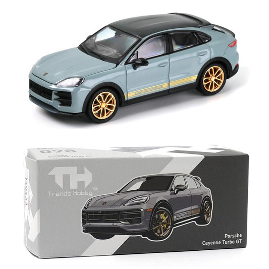 Trends Hobby Porsche Cayenne Turbo GT Weissach Grey (1:64 Scale)