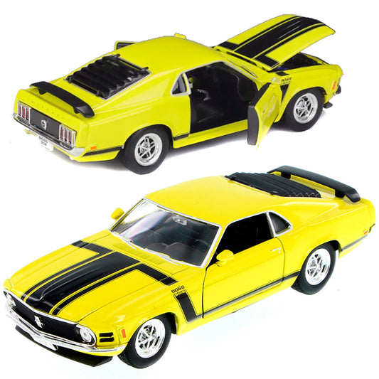 Welly NEX 1970 Ford Mustang Boss 302 Yellow (1/24 Scale)